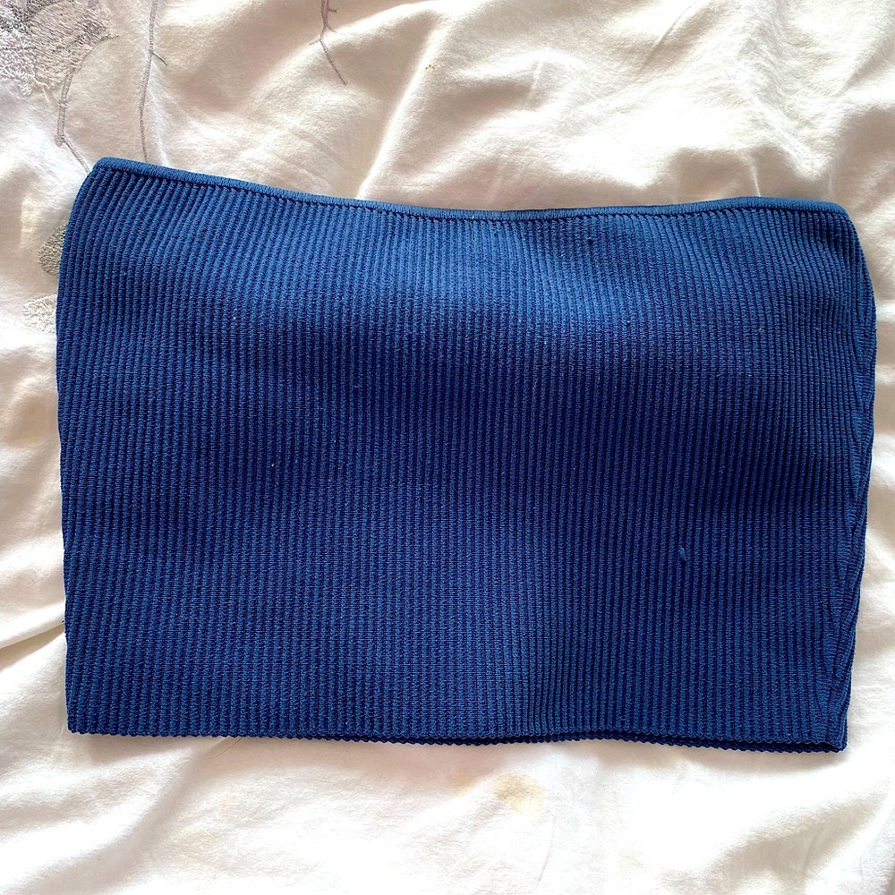 Babaton | indigo crop tube top
